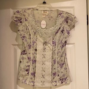 Aryeh Cap Sleeve Blouse